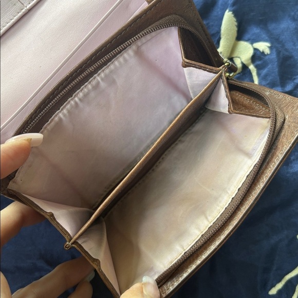 Coach Signature C Khaki Jacquard Canvas Brown Leather Trim Card Organizer Wallet - Picture 11 of 16